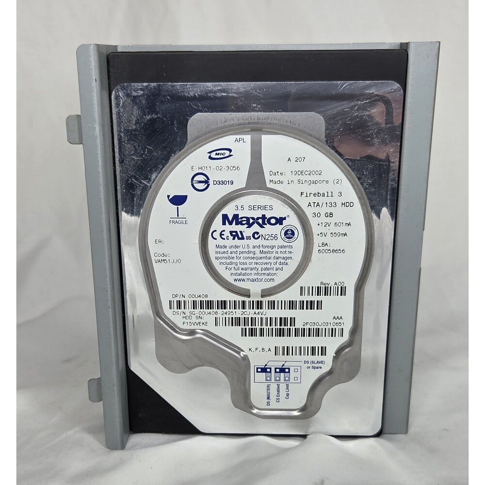 VTG MAXTOR Fireball 3 2F030J0-310251 30GB 3.5" IDE HDD 5400RPM ATA/133, 2MB